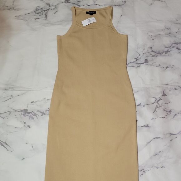 Ann Taylor Tan Midi Dress - Picture 1 of 7